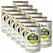 Konzerva Brit Fresh Duck with Millet 12x400 g