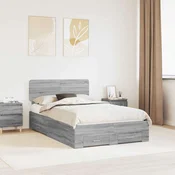 Vidaxl Konstrukcija postelje Siva Sonoma 120 x 200 cm Konstruiran les
