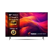 Fuego Televizor 55ELU820GTV 55, 4K UHD, Google TV, Crni