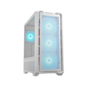COUGAR | MX600 White | PC Case | Mid Tower / Mesh Front Panel / 3 x 140mm + 1 x 120mm Fans / Transparent Left Panel, CGR-57C9W-RGB CGR-57C9W-RGB