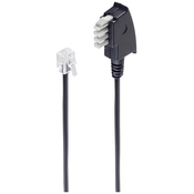 Shiverpeaks Shiverpeaks faks priključni kabel [1x moški konektor TAE-N - 1x RJ11 vtič 6p4c] 6 m črna, (20411147)