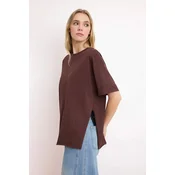 Trendyol Milla Ženska majica TWOSS20TS0828, Braon