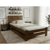 Ljubki dom Postelja PARIS povišana 80 x 200 cm hrast Posteljno dno: Brez posteljnega dna, Vzmetnica: Vzmetnica Deluxe 10 cm