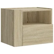 Vidaxl Stenska nočna omarica sonoma hrast 45x30x35 cm