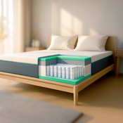 The White Stone The White Stone Vzmetnica 160x190 iz Memory Foam in Žepkastih Vzmeti | Višina 25 cm | Tehnologija Breeze, (5000162472)