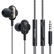 Wired earphones Blitzwolf AirAux AA-HE4, 3.5mm jack, 1.2m (black) (5907489609609)