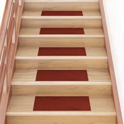 Prostirke za stepenice samoljepljive 30 kom 60x25 cm bordo crvene pravokutne