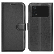 Etui Litchi za Xiaomi Poco M4 Pro 4G - črn