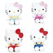 HELLO KITTY sedeči pliš 16 cm - mešanica barv (roza, modra, rdeča, svetlo modra)