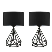 Opviq AYD-2974 Black Table Lamp Set (2 Pieces)- OŠTECENO
