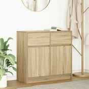 Komoda s ladicama hrasta sonome 80x34x76 cm konstruirano drvo