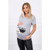 marka niezdefiniowana Maternity blouse Guck gray