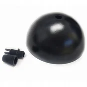 DE Rozeta svetilke, stropni pokrov, SKODELICA 10 cm KOVINSKI ČRNI pokrov