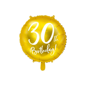 shumee Folija balon za 30. rojstni dan, zlat, 45 cm