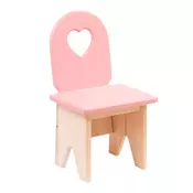Personalized Wooden Kids’ Chair – Unique Design & Premium Quality! – Heart Pink