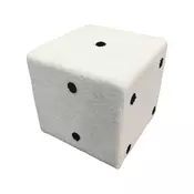 GENT tabure Dice White 35x35x35cm, bela