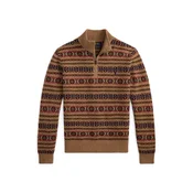 Polo Ralph Lauren Pulover bež / mornarska / rjava / rdeča