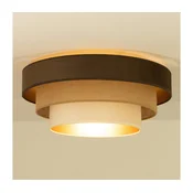 Plafonsko svetlo WENTA 1xE27/60W/230V, precnik 50 cm, smeda/juta/bež