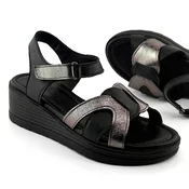 Mona Shoes Ženske sandale, Kožne, Crne