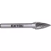 tvrdokovni metalni turbo rezač (rotacijski rezač), zakrivljen, šiljasti vrh, promjer 10x20 mm/vrtiljka 6 mm, križasta nazubljenost