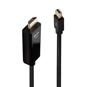 Lindy CABO HDMI MINI DISPLAYPORT LINDY PARA LAPTOP, PC E MAC, 2 METROS, VÍDEO 4K UHD.