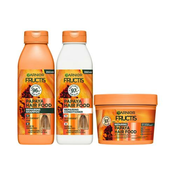 Garnier Fructis Hair Food Papaya Repairing Shampoo set: šampon 350 ml + balzam za lase 350 ml + maska za lase 400 ml za ženske