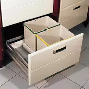 Koš za smeti PVC siv za v predal