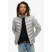 Superdry za moške. M5011916A Storm Knit Hybrid Padded Jacket siva (M), Priložnostno, Trajnostni, Recikliran najlon