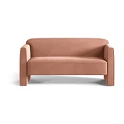 Rožnata žametna sedežna garnitura 140 cm Abby – Micadoni