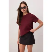 Trendyol Milla Ženska majica TWOSS26TS00064, Bordo