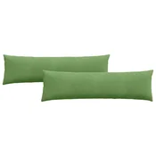 Vidaxl Blazine za kavč 2 szt. Svetlo zelena 145 x 40 cm Žametna tkanina