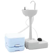 Kamperski WC set 2 pcs Plava i bijela Polietilen Visoke Gustoce