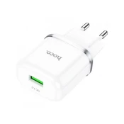 HOCO pametni hišni polnilec adapter N3 18W z 3.0 QC USB vtičem bel