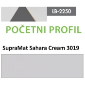 Profil Zidni MDF Pocetni LB-2250-A SupraMat Sahara Cream (3019) 2800x115x12mm ( 026-095 )