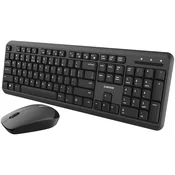 CANYON SET-W20 EN/AD Keyboard+Mouse Velvet Wireless Black - CNS-HSETW02-AD
