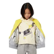 Otroška dvostranska jakna Marc Jacobs srebrna barva, W60583