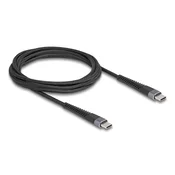 Delock USB 2.0 kabel USB Type-C muško-muško s zaštitom od savijanja 60 W 2 m