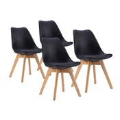 ModernHome Set trpezarijskih stolica Filipo, 4 komada, Crni