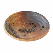 Krožniček WABI SABI, 13 cm, rjava, keramika, MIJ
