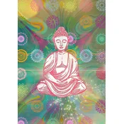 Plakat 30x40 cm joga meditacija zen narava čuječnost buda psihedelično