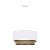 Duolla - Luster na sajli BOHO 1xE27/15W/230V precnik 45 cm bela/smeda