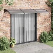 vidaXL Nadstrešek za vrata črn 300x80 cm polikarbonat