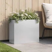 Vidaxl Vrtni lonček Srebrna 50 x 20 x 40 cm Pocinkano jeklo