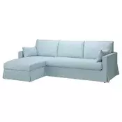 HYLTARP Trosed s lenjivcem, levo, Kilanda bledoplava