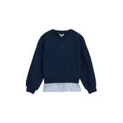 WE Fashion Majica mornarska/temno siva/bela
