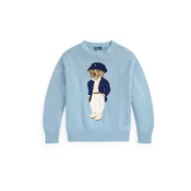 Polo Ralph Lauren Pulover BEAR mornarska/svetlo modra/brokat/bela