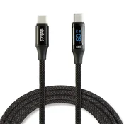 Delight 55552BK-1 KABEL ZA PRENOS PODATAKA TYPE-C / TYPE-C, S PRIKAZOM PERFORMANSI