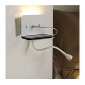 ONLI - LED fleksibilna lampica sa policom i USB punjenjem PLAK LED/5W/230V bela
