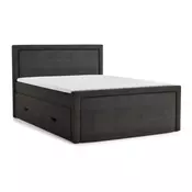 Antracitno siva boxspring postelja s prostorom za shranjevanje 160x200 cm Fresco – Maison de Reve