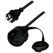 LOGILINK LogiLink LPS102 tok podaljšek črna 5.00 m H07RN-F 3G 1\,5 mm2 primeren za uporabo na prostem, (20434147)